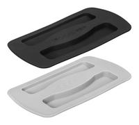 EXHUMKY 2pcs Silicone Bread Maker Covers Dustproof Upper Pads for Toaster Oven Protection Kitchen Appliance Dust Covers Heat Resistant Food-grade Silicone in Black Grey