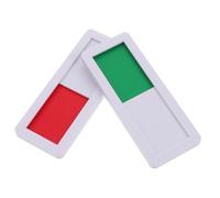 EXHUMKY 2pcs Sliding Door Indicator Sign 4x10cm White Privacy Open Closed Conference Room Office Vacancy Occupied Status Message Board
