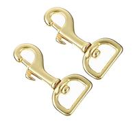 EXHUMKY 2Pcs Swivel Eye Snap Hooks Durable Brass Diving Clips for Pet Leashes Outdoor Use Heavy Duty Spring Snap Hook Corrosion Resistant Practical Design