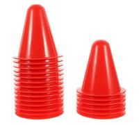 EXHUMKY 30pcs Red Plastic Training Cones for Skating and Soccer, Lightweight and Safe Marker Cones for Roller Skating Drills and Outdoor Sports Activities