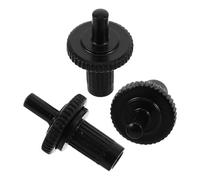 EXHUMKY 3pcs Electric Guitar Bridge Studs 4mm Hole Metal Height Adjustment Screws String Retainer Bolts Black Guitar Bridge Accessories for Maintenance