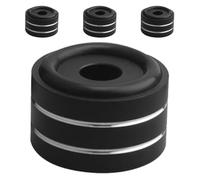 EXHUMKY 4 Pcs Anti-slip Speaker Feet Cushion with Non-slip Rubber Rings, Aluminium Alloy Amplifier Speaker Feet Pads for Stability and Vibration Reduction, Suitable for Other Devices