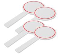 EXHUMKY 4 Pieces Small Foam Dry Erase Scoreboard Paddles 10x20cm Single-Sided Whiteboards for Voting and Auction Use, Handheld Erasable Score Cards for Classroom and Office