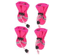 EXHUMKY 4pcs Dog Boots Anti- Pet Shoes for Outdoor Use Comfortable Foot Protectors for Rainy Weather for Active Dogs and Indoor Paw
