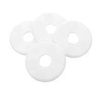EXHUMKY 4pcs Plumbing Cover Plates Wall Mounted Split Flange Round Escutcheon for Air Conditioning Outlet Electrical Wire Hole Decorative Pipe Hole Cover White