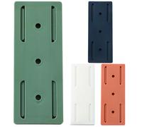EXHUMKY 4pcs Self Adhesive Socket Holder Hanging Power Strip Rack Punch Free Easy Installation Abs Material Assorted Color Wall Mounted Organizer for Home