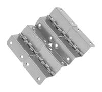 EXHUMKY 4pcs Stainless Steel Folding Butt Hinges for Cabinets with 180-degree Opening, Small Door Hinges with 4mm Hole Diameter and 27mm Hole Separation, Silent Operation for Kitchen