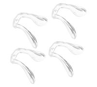 EXHUMKY 4pcs Transparent Silicone Eyeglass Nose Pads for Adults and Soft Anti-Skid Replacement Cushions Compatible with Frames Comfortable Non-deformable Glasses Nose Pads for Stable Fit