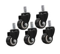 EXHUMKY 5 Pcs Office Chair Caster Wheels Swivel Replacement Castors for Hardwood Tile Carpet Floors and Quiet PU Material Furniture Wheels