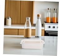 EXHUMKY 50pcs Packing Box Takeaway Containers with Lids Take Out Containers with Lids Cardboard Takeaway Boxes Paper White Plastic