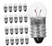 EXHUMKY 50pcs Tiny Screw Base Light Bulbs Round Bulb for Science Experiments Durable and Design for Physics Learning and DIY Projects