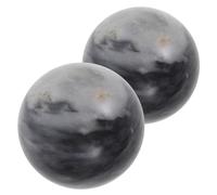EXHUMKY 5cm Jade Exercise Balls Baoding Balls Chimes Hand Marble Meditation Therapy for Hand Massage