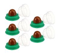 EXHUMKY 5pcs Cat Snacks Treats Cat Lollipop Treat Green Catnip Material Sticker Design Improves Tongue Movement Pet Use