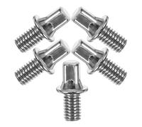 EXHUMKY 5pcs Drum Set Pedal Screws with Square Head Zinc Alloy Material for Precise Sensitivity Adjustment and Stable Performance, Silver Metal Drum Pedal Screws for Instrument Repair