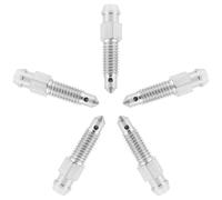 EXHUMKY 5pcs Motorcycle Air Bleeder Pressure Valve M6x1 Multi-functional Metal Fork Bleeder Screws for Drainage and Suspension Maintenance