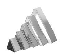 EXHUMKY 5pcs Triangle Stainless Steel Cake Rings Baking Molds for Mousse Chiffon Cakes Cookie Pastry Baking Tins Dessert Moulds