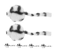 EXHUMKY 6pcs Adorable Catnip-filled Plush Mice Toys Interactive Playthings for Cats Realistic Design for Self-play Soft and Safe for Kittens for Indoor Fun