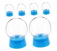 EXHUMKY 6pcs Crystal Ball Handmade Accessories Christmas Snow Globes Snow Globe Kit DIY Xmas Plastic Blue