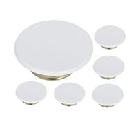 EXHUMKY 6pcs Iron Fire Sprinkler Cover Plates Concealed Ceiling Sprinkler Head Guards for Residential and Commercial Fire Protection Elegant Iron Escutcheon Plates