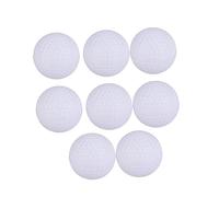 EXHUMKY 8pcs Lightweight Plastic Golf Balls for Durable Practice Balls for Indoor Swing Training and Safe Play White