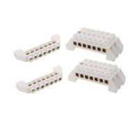 EXHUMKY 8pcs Terminal Bus Bar: 7 Positions Screw Brass Grounding Strip Bus Bar Block Terminal Block For Car Vehicle Boat Marine White