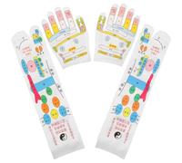 EXHUMKY Acupressure Reflexology Massage Gloves for Hand and Foot Therapy Relaxation and Socks Set Multi-Functional Knitting Fabric with Smooth Round Design for Family Use