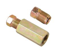 EXHUMKY Brake Line Tube Fittings Golden Finish with Inner Thread Screws Flared Ends Brake Line Reducer Design Easy Installation Tight Seal Random Color for Iron and Copper Tubing