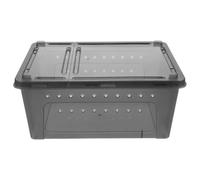 EXHUMKY Breathable Reptile Box with Ventilation for Small Pets and Insects Lightweight Feeding Bin for Spiders Tarantulas Geckos Snails Frogs and Small Reptiles Enclosure