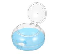 EXHUMKY Candy Color Hamster Bath Tub Plastic Bath Container with Anti-skid Bottom for Pets Chinchilla and Hamster Cage Accessory White Space