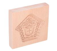 EXHUMKY Carved Wooden Christmas Cookie Mold Beech Wood Biscuit Press for Holiday Baking DIY Embossing Tool Suitable for Beginners and Festive Treats