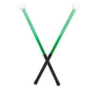 EXHUMKY Felt Head Alloy Drumsticks Double-ended Percussion Sticks for Snare Jazz and Marching Drums Music Drumsticks for Practice and Live Performance Green
