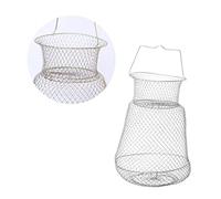 EXHUMKY Fishing Net Lightweight Iron Mesh Tool for Crab Lobster Shellfish for Lake Fishing Durable Design for Easy Storage and Transport Random Color
