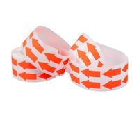 EXHUMKY Fluorescent Arrow Stickers 1×3cm Self-Adhesive Warning Direction Labels Bright Pink DIY Craft Label Stickers for Office and School Use