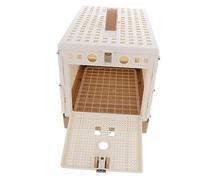 EXHUMKY Foldable Pigeon Cage Compact Pigeon Domestication and Transportation Cage with Three Door Design for Easy Release High Grade Washable Tray Comfortable Handle for Convenient