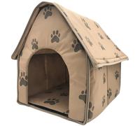 EXHUMKY Folding Pet Tent Bed with Cushion Portable Dog Cat House for Indoor Outdoor Use Easy to Clean Protector for Travel Home Bright Color