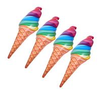 EXHUMKY Inflatable Ice Cream Cone 4Pcs Balloon for Pool and Summer Parties, Reusable and Easy to Maintain