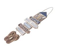 EXHUMKY Mediterranean Style Wooden Wall Hanging Sign with Retro Design for Interior Decoration and Hanging Decoration, for Window Or Club Home Decor Accessories