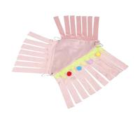 EXHUMKY Pet Tent Castle Guinea Hideaway Fleece Bed Nest Sleep Cave Accessory for Small Animals in Pink