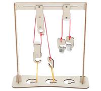 EXHUMKY Physics Experiment Pulley Block Set with Holder and Bracket Educational Science Learning Tool for Students Mechanics Model Kit for Practical Skill Development and Classroom Use