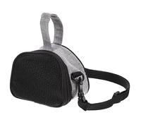EXHUMKY Portable Breathable Pet Carrier for Animals Convenient for Hamsters Guinea Pigs and Birds Shoulder Strap Lightweight Outdoor Accessory Grey