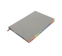 EXHUMKY Rainbow Edge Notebook Stylish Diary Book for Students and Office Practical Softcover Journal with Colorful Borders Portable Writing Pad for Travel and Daily Notes