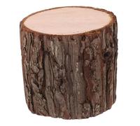 EXHUMKY Realistic Bark Trunk Round Decorative Stump Coffee Table Stool Artificial Wood Base Craft Piece