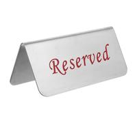 EXHUMKY Reserved Table Sign for Weddings Events Double-Sided Stainless Steel Tabletop Indicator Party Reserved Card for Restaurants Reception Seating Chart