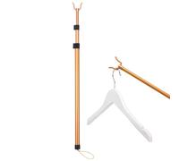 EXHUMKY Retractable Aluminum Alloy Clothes Pole Gold Extendable Household Drying Rod for Balcony Laundry Support Telescopic Hanging Rail