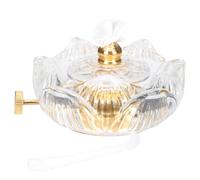 EXHUMKY Retro Lotus Oil Lamp Replacement Burner Crystal Kerosene Lamp Part for Vintage Style Home and Emergency Lighting Accessory