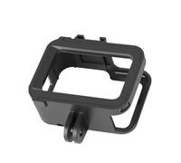 EXHUMKY Shock-resistant Wear-resistant Protective Case Frame with Side Opening and Cold Shoe for Action Camera Black Housing for Charging and Accessory Mount