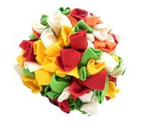 EXHUMKY Slow Feeder Sniff Ball for Dogs Bite Resistant Rubber Pet Foraging Mental Physical Exercise Aid Choke Food Dispensing Puzzle in Bright Colors for Puppy Training