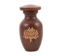 EXHUMKY Small Pet Urn for Ashes Natural Cremation Box Meaningful Memorial Keepsake for Pets Elegant Design for Solemn Farewell