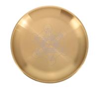 EXHUMKY Stainless Steel Pentagram Altar Plate Ritual Tray Multifunctional Candle Holder Jewelry Dish for Spiritual Smudging Meditation Tarot Ceremony Home Decor