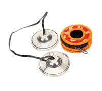 EXHUMKY Tibetan Tingsha Cymbals Bell Set Small 7.5cm Pure Copper Handcrafted Religious Ceremony Percussion Instrument for Buddhist Meditation Yoga Practice